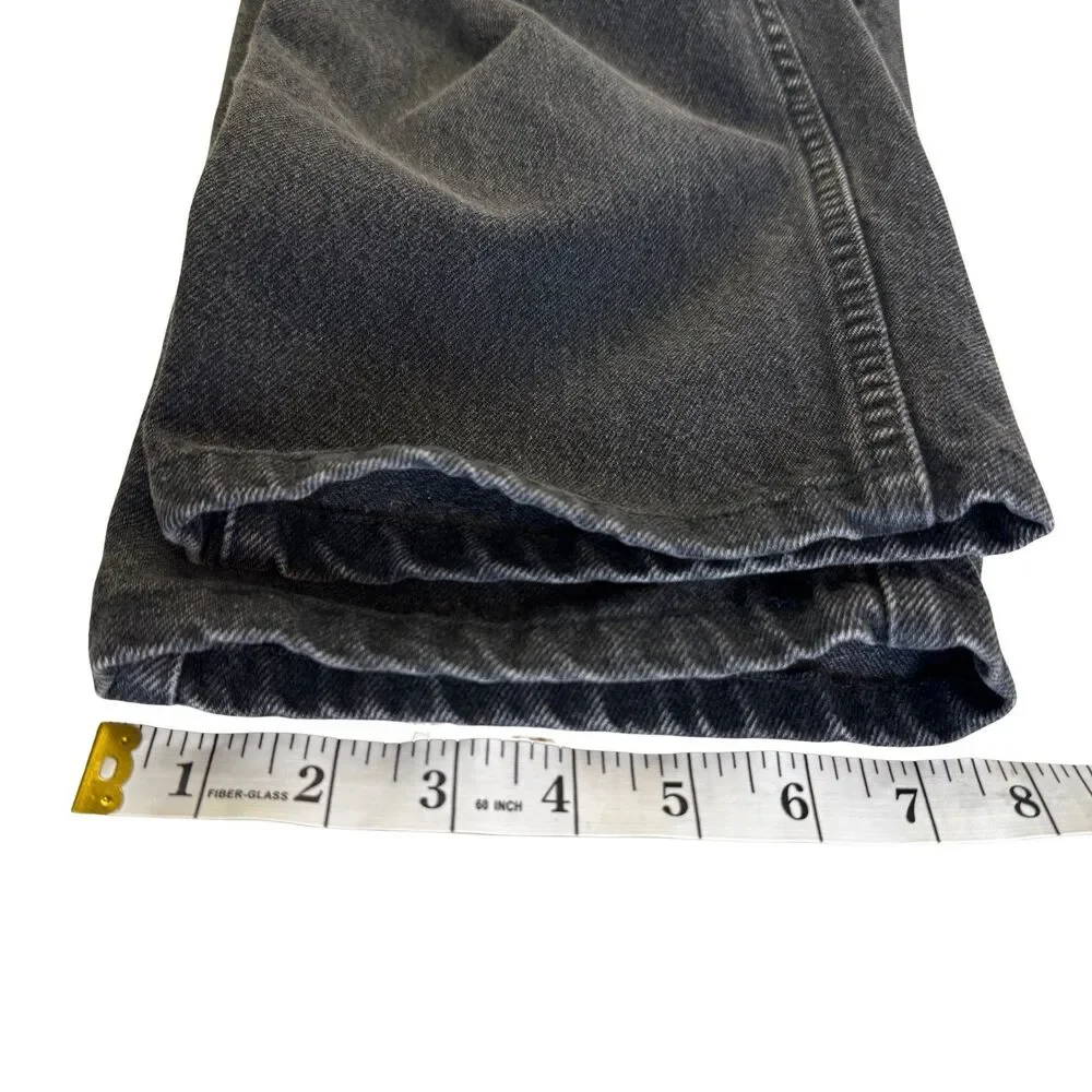 VTG 90s Y2K Levis 545 Baggy Jeans Mens 38 x 34 Black Loose Fit Orange Tab